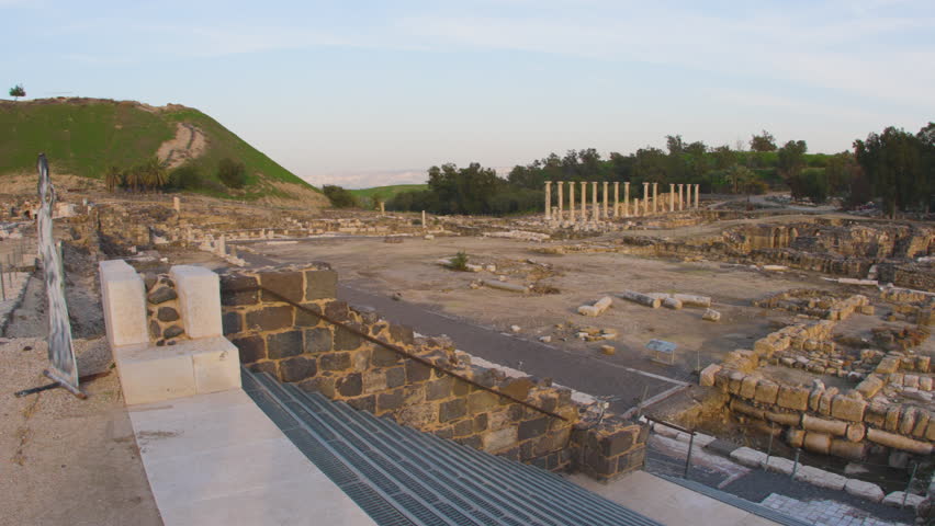 Travel to Beit Shean National Park, Israel. Sightseeing.
