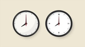 Analog Clock Timelapse Animation Illustration Showing Time Passing Realistically - Powered by Shutterstock - Get 15% off with code: PIKWIZARD15
