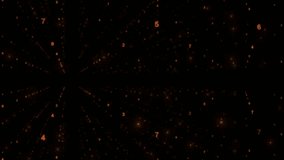 Animated Orange color flying through digital hi-tech big data flow binary code matrix design technology background - Powered by Shutterstock - Get 15% off with code: PIKWIZARD15