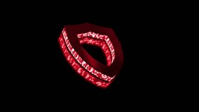 Animated Red color 3d data protection cyber security shield hi tech design black technology background - Powered by Shutterstock - Get 15% off with code: PIKWIZARD15