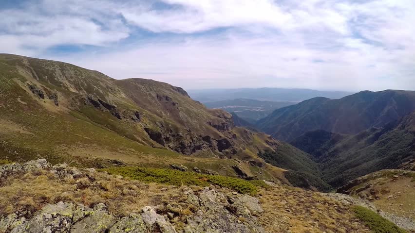 Landscape with clouds in the Balkan mountains