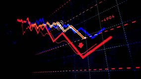 Global economic crisis concept showing a downward stock market chart with falling arrows, financial instability, bankruptcy risk, and market decline analysis. Clean professional infographic style representing global finance report, recession trends, investment loss, and economic uncertainty. - Powered by Shutterstock - Get 15% off with code: PIKWIZARD15