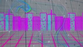 Financial data and graphs over warehouse finance and circular grid financial data on green background. Digitally generated image. - Powered by Shutterstock - Get 15% off with code: PIKWIZARD15