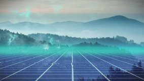 Animation of neon lines over landscape. Global technology, computing and digital interface concept digitally generated video. - Powered by Shutterstock - Get 15% off with code: PIKWIZARD15