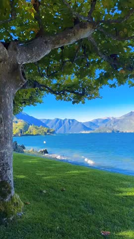 Beautiful Summer Landscape of a Calm Blue Lake and Alpine Peaks