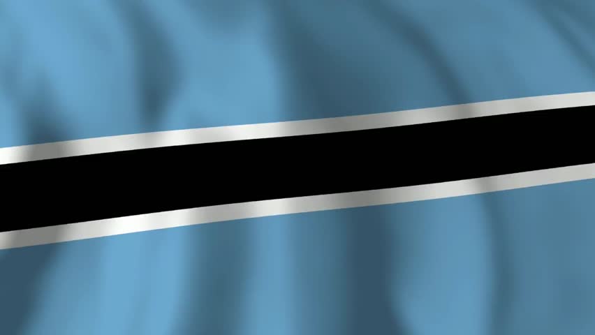 Botswana Flag waving texture 3D illustration 1080p