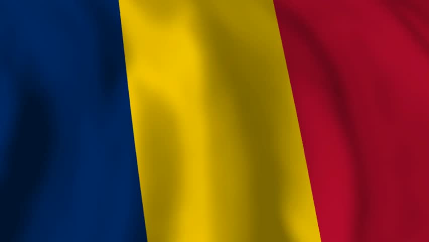 Chad Flag waving texture 3D illustration 1080p