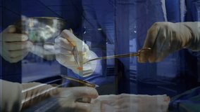 Animation of timelapse with road traffic over hands of surgeons during operation. health, medicine, accidents and city life concept digitally generated video. - Powered by Shutterstock - Get 15% off with code: PIKWIZARD15