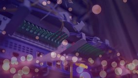 Animation of globes and lights over server room. Global science, connections, data processing and digital interface concept digitally generated video. - Powered by Shutterstock - Get 15% off with code: PIKWIZARD15