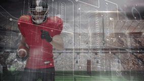 Animation of data processing over diverse male rugby players. Global sport and digital interface concept digitally generated video. - Powered by Shutterstock - Get 15% off with code: PIKWIZARD15