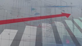 Animation of statistics and financial data processing over delivery man. Global business finances and digital interface concept digitally generated video. - Powered by Shutterstock - Get 15% off with code: PIKWIZARD15