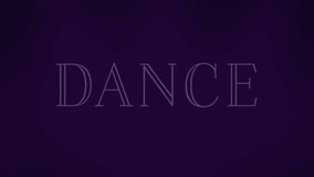 Animation of neon dance text banner over network of connections against blue background. Dance academy and business technology concept - Powered by Shutterstock - Get 15% off with code: PIKWIZARD15