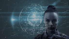 Animation of network of connections over caucasian businesswoman. Global digital interface technology and networking concept digitally generated video. - Powered by Shutterstock - Get 15% off with code: PIKWIZARD15