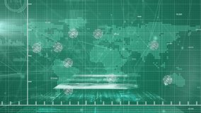 Animation of data processing over world map. Global business and digital interface concept digitally generated video. - Powered by Shutterstock - Get 15% off with code: PIKWIZARD15