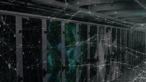 Animation of network of connections over server room. global business, connections and digital interface concept digitally generated video. - Powered by Shutterstock - Get 15% off with code: PIKWIZARD15