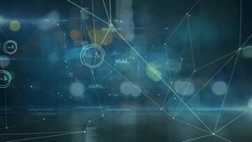 Animation of network of connections and data processing over blue background. Global connections digital interface data processing concept digitally generated video. - Powered by Shutterstock - Get 15% off with code: PIKWIZARD15