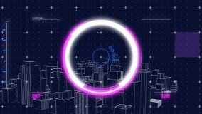 Animation of a 3d city model with rotating skyscrapers against a green screen background. Global digital interface technology and networking concept digitally generated video. - Powered by Shutterstock - Get 15% off with code: PIKWIZARD15