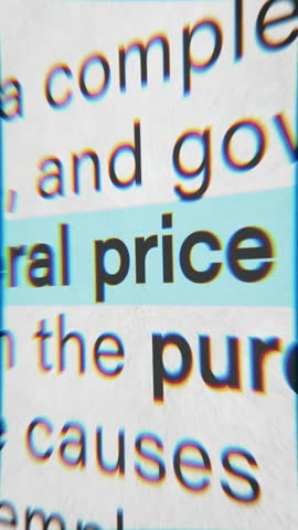 Vertical macro shot of a newspaper article highlighting inflation, representing economic pressure, rising prices, financial uncertainty, and modern business and market challenges.