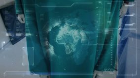 Animation of data processing over diverse doctors. Global medicine and digital interface concept digitally generated video. - Powered by Shutterstock - Get 15% off with code: PIKWIZARD15