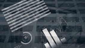 Animation of data processing over cityscape. Global business and digital interface concept digitally generated video. - Powered by Shutterstock - Get 15% off with code: PIKWIZARD15