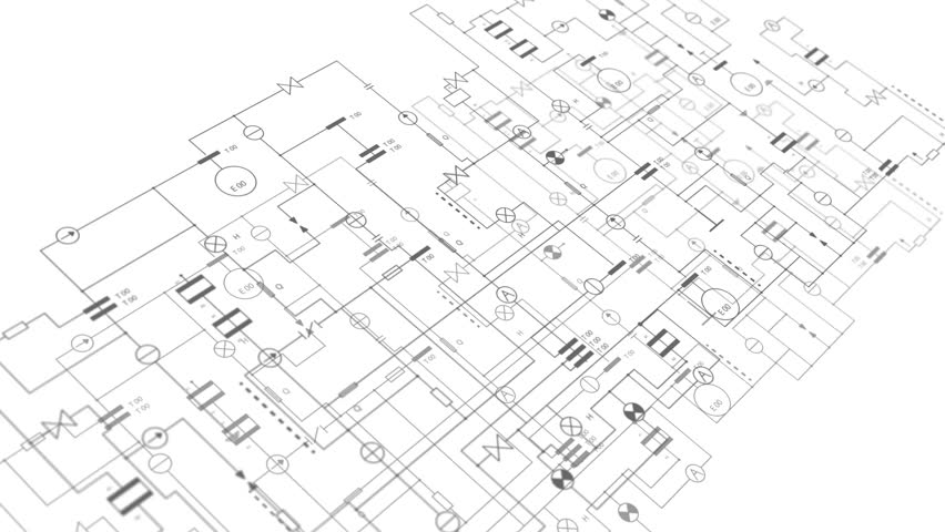 Electrical diagram. Technical drawing. Engineering industry.