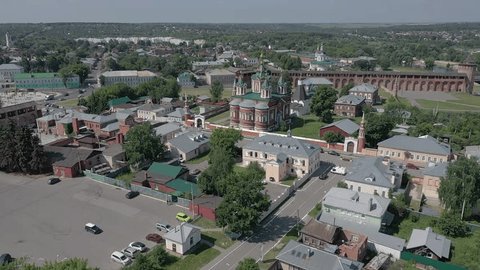 Aerial View of Kolomna Kremlin with Drone