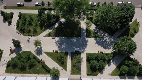 Drone Flying Sideways above Park Kolomna