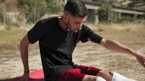 Soccer Player Training Flexibility With Stretching Exercise - Powered by Shutterstock - Get 15% off with code: PIKWIZARD15