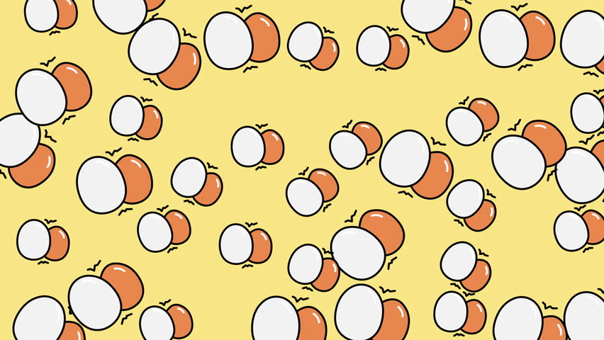 A looping video featuring repeating baseballs on a bright yellow background