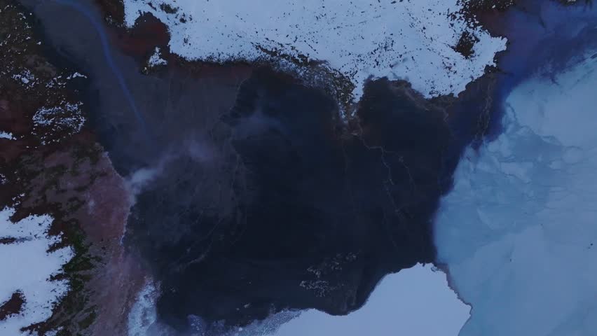 Gunnuhver dramatic highly active geothermal area on Iceland Reykjanes Peninsula, aerial view