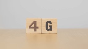 hand change wooden block from 4G to 5G, Generation of Cellular Mobile Communications, Technology, network, Social media and digital concepts - Powered by Shutterstock - Get 15% off with code: PIKWIZARD15