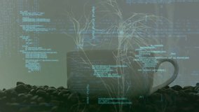 Animation of data processing over connections and cityscape. Global business data processing digital interface and technology concept digitally generated video. - Powered by Shutterstock - Get 15% off with code: PIKWIZARD15