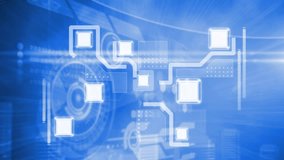 Animation of clock running against hud elements on blue digital interface. Digital composite, technology, time management, countdown, urgency, accuracy, artificial intelligence, data processing. - Powered by Shutterstock - Get 15% off with code: PIKWIZARD15