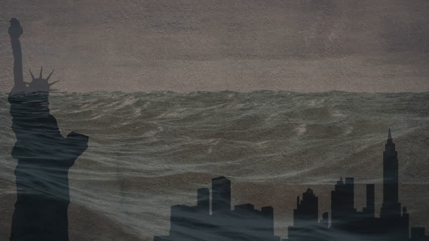 Animation of happy 4th of july text over flag of usa. Global business, patriotism and digital interface concept digitally generated video.