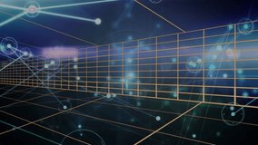 Animation of network of connections on black background. global technology and digital interface concept digitally generated video. - Powered by Shutterstock - Get 15% off with code: PIKWIZARD15