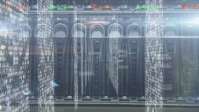 Animation of digital icons and statistical data processing against close up of a computer server. Computer interface and business data storage technology concept - Powered by Shutterstock - Get 15% off with code: PIKWIZARD15