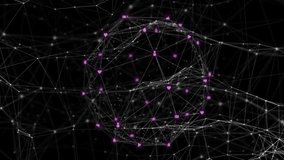 Network of connections and data processing animation over abstract dark background. Technology, digital, futuristic - Powered by Shutterstock - Get 15% off with code: PIKWIZARD15