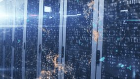 Animation of connections moving over servers. global network, connections, data and technology concept digitally generated video. - Powered by Shutterstock - Get 15% off with code: PIKWIZARD15