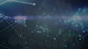 Animation of network of connections over data processing and grid. Global business data processing and connections concept digitally generated video. - Powered by Shutterstock - Get 15% off with code: PIKWIZARD15