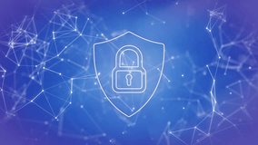 Animation of network of connections with icons over networks of connections. Global digital interface technology and networking concept digitally generated video. - Powered by Shutterstock - Get 15% off with code: PIKWIZARD15