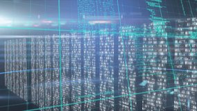 Animation of cloud with network of icons over data processing and computer servers. Global cloud computing, digital interface and data processing concept digitally generated video. - Powered by Shutterstock - Get 15% off with code: PIKWIZARD15