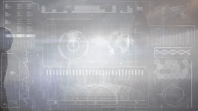 Animation of various diagrams over sports player catching rugby ball on sunny day. Digital composite, technology, multiple exposure, data, sports, rugby, competition. - Powered by Shutterstock - Get 15% off with code: PIKWIZARD15