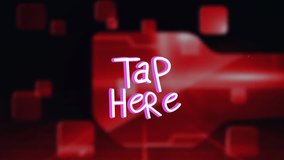 Animation of network of connections over tap here text. Global business and digital interface concept digitally generated video. - Powered by Shutterstock - Get 15% off with code: PIKWIZARD15
