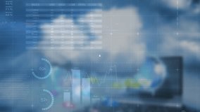 Animation of network of connections with icons over data processing. Global technology, connections and digital interface concept digitally generated video. - Powered by Shutterstock - Get 15% off with code: PIKWIZARD15