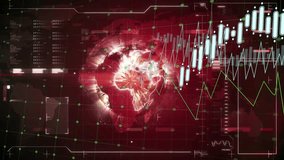 Financial data and stock market analysis animation over world map background. Finance, analytics, investment, trading, global, economy - Powered by Shutterstock - Get 15% off with code: PIKWIZARD15
