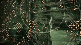 Animation of integrated circuit over road traffic and cityscape. Network, technology and transport concept digitally generated video. - Powered by Shutterstock - Get 15% off with code: PIKWIZARD15