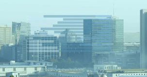 Animation of financial data processing over buildings. Global finance, business, connections, computing and data processing concept digitally generated video. - Powered by Shutterstock - Get 15% off with code: PIKWIZARD15
