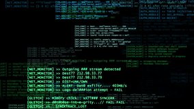 Chaotic green code, system logs, and error messages fill the screen, creating a visual of data breaches, system failures, glitches, and cyber intrusion in a high-pressure digital environment. - Powered by Shutterstock - Get 15% off with code: PIKWIZARD15