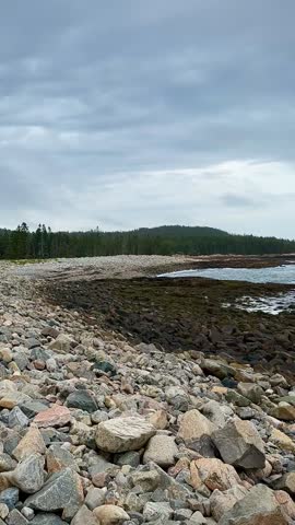 Coastal Maine Landscape on a Stormy Day (Acadia National Park, Maine, USA)