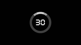 Dual circular countdown progress timer animation with looping double line rotation on dark interface background, modern flat motion design ideal for UI systems, dashboards, digital countdowns, and professional timing indicators. - Powered by Shutterstock - Get 15% off with code: PIKWIZARD15